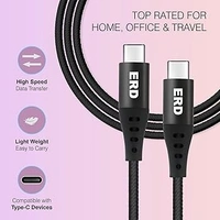 ERD UC-118 USB-C TO C BRAIDED CABLE