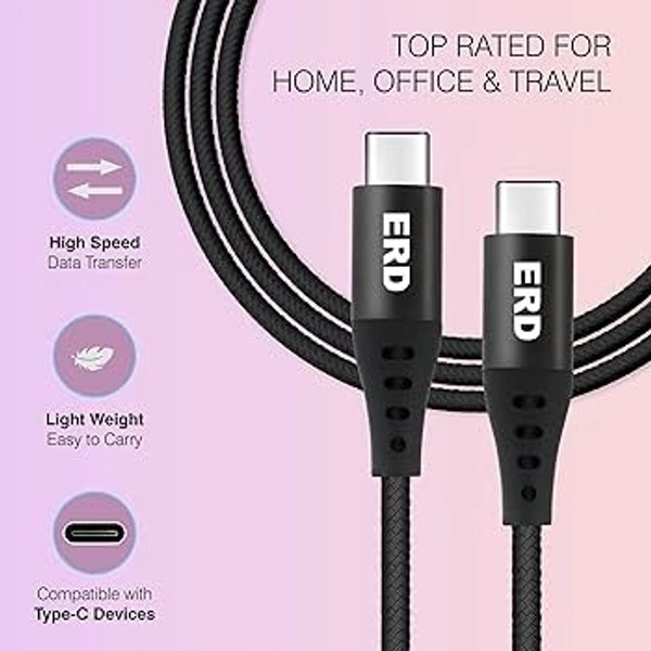 ERD UC-118 USB-C TO C BRAIDED CABLE