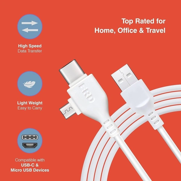 ERD DATA CABLE UC-82 2 IN 1 WHITE