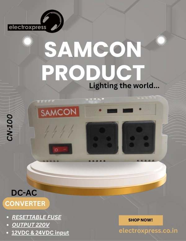 SAMCON AC DC CONVERTER PLASTIC   24V WITH DUAL USB