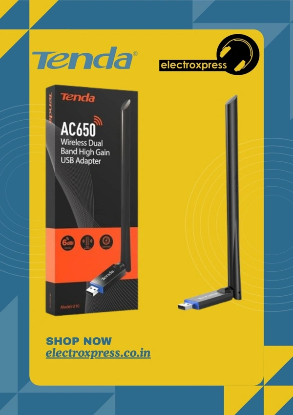 TENDA  AC 650 WIRELESS DUAL BAND HIGH GAIN USB ADAPTER