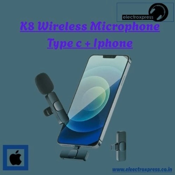 K8 Wireless Microphone Typec + Iphone