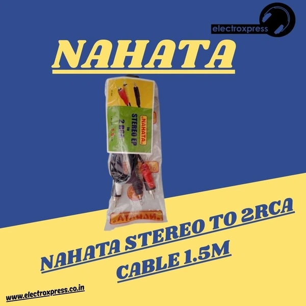 NAHATA Stereo To 2RCA Cable 1.5M Pack Of 10