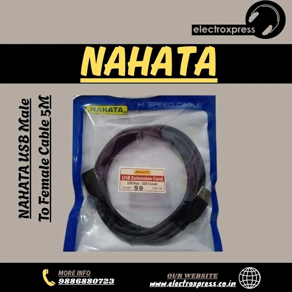 NAHATA USB Male To Female Cable 5M Pack Of 10
