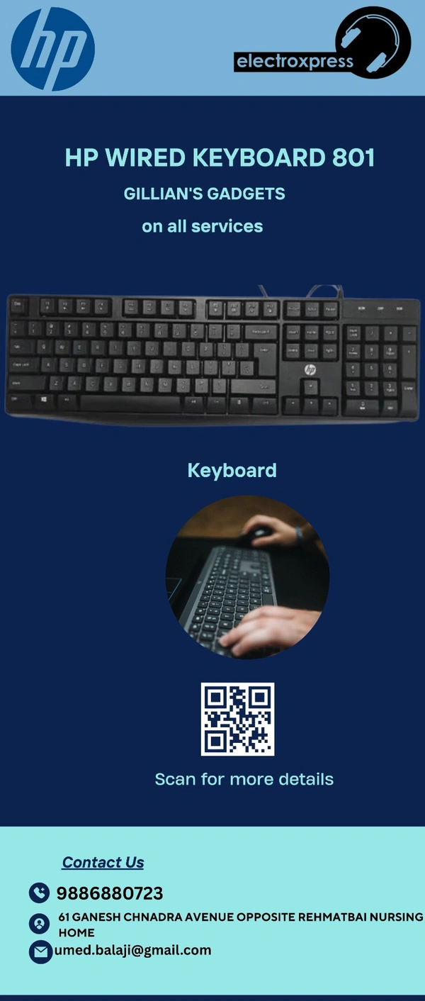 HP wired Keyboard HP801