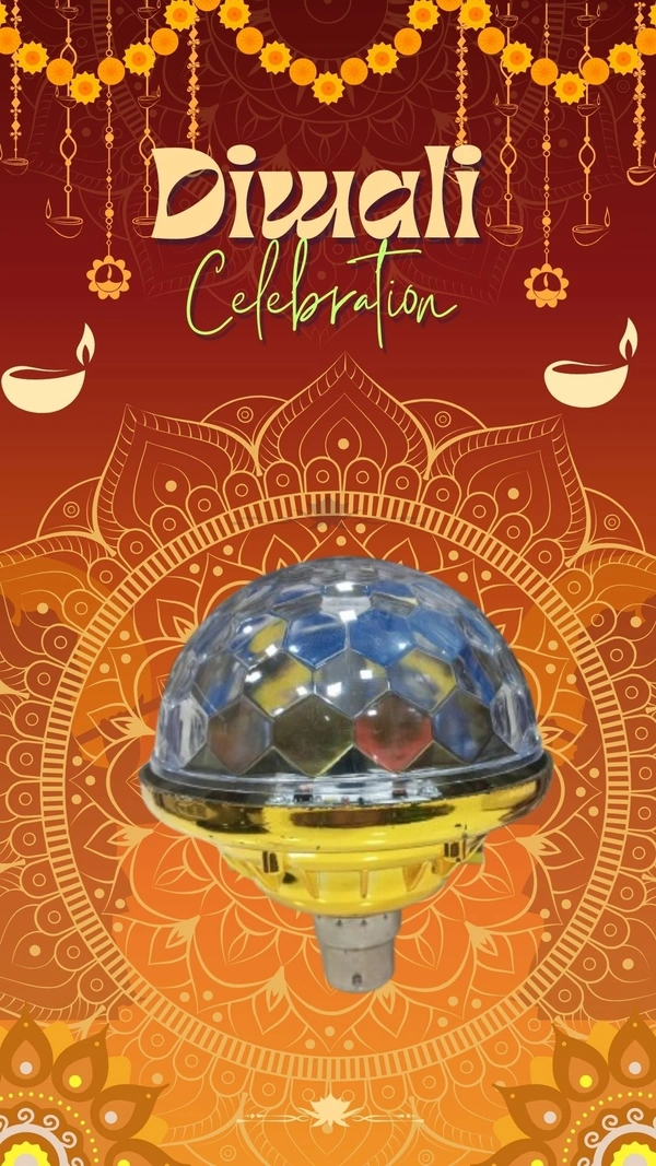 GOLDEN JUMBO RGB LIGHT ROTATING LAMP