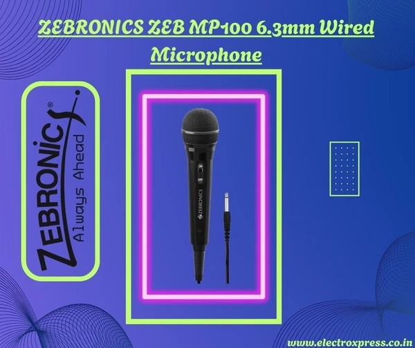 ZEBRONICS ZEB MP100 6.3mm Wired Microphone