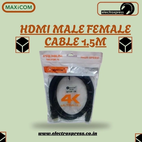 HDMI MALE FEMALE CABLE 1.5M