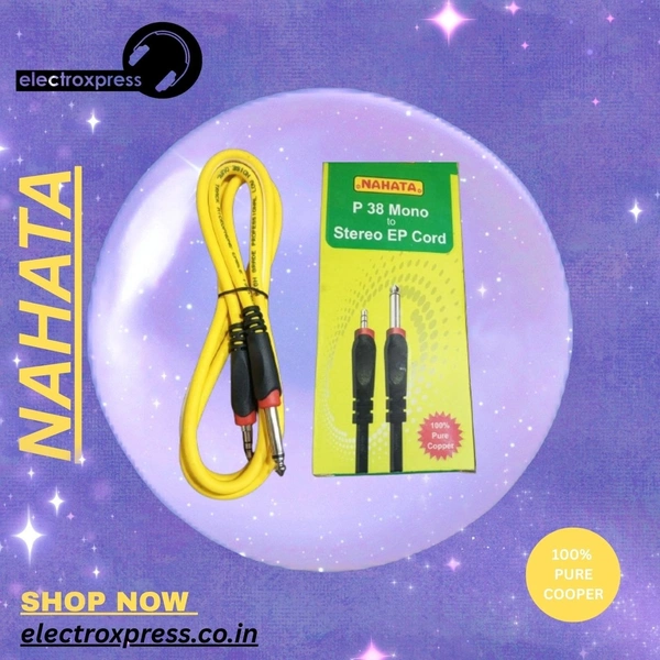 NAHATA P 38 MONO TO STEREO EP CORD PACK OF10