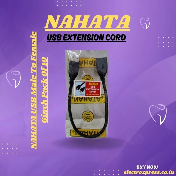 NAHATA USB Male To Female 6inch Pack Of 10