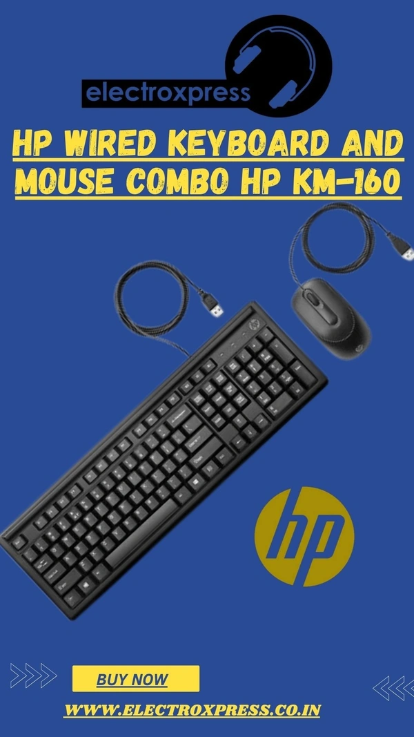 HP Wired Keyboard And Mouse Combo HP KM-160 - 3 Years