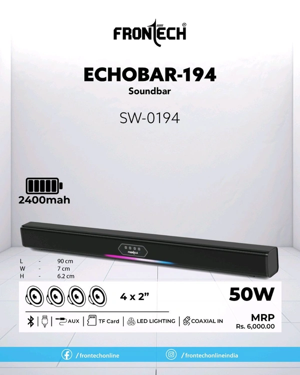 Frontech Sound Bar SW-0194 50w - 1 Year