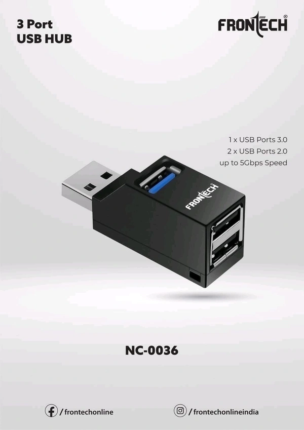 Frontech  3 Port USB HUB NC-0036 - 1 Year