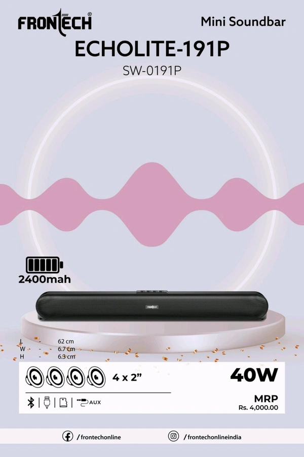 Frontech Sound Bar SW-0191P 40 W - 1 Year