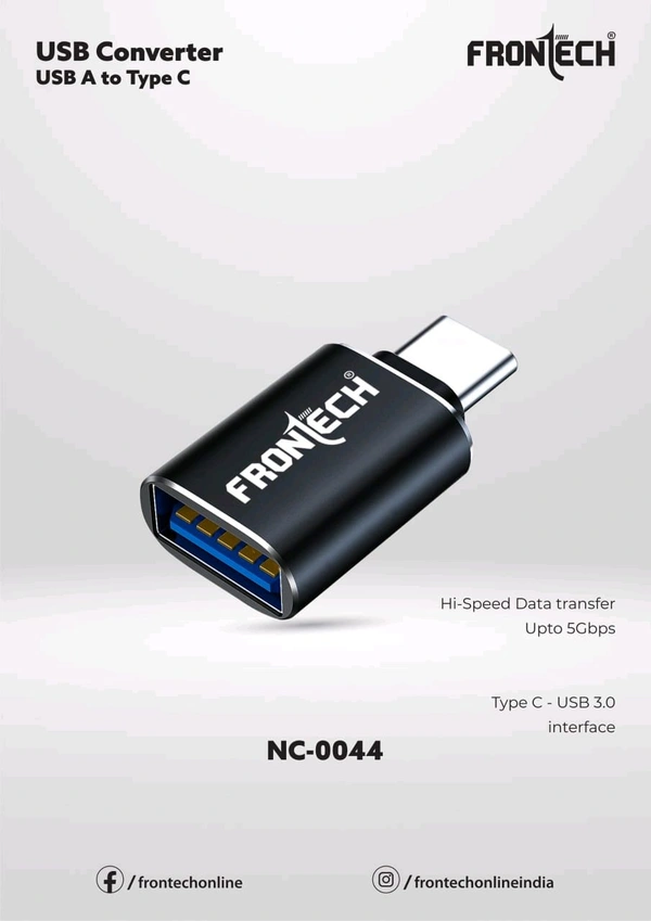 Frontech USB Converter USB A to Type C NC-0044 - 1 Year