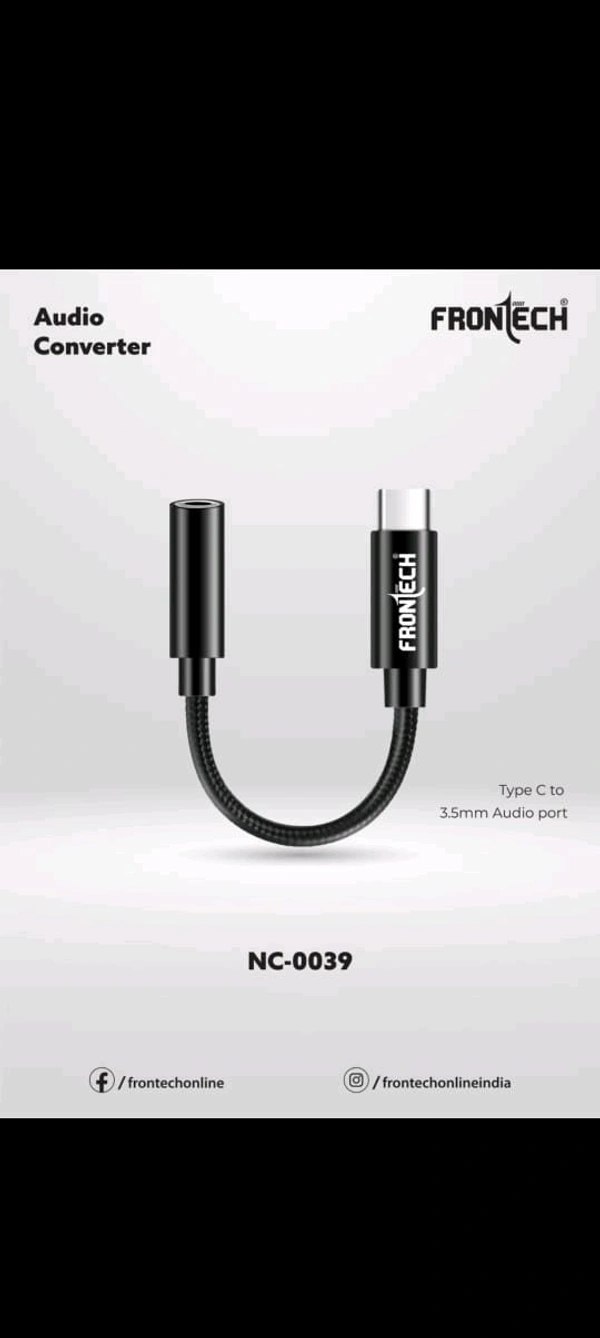 FRONTECH Audio Converter Type C to 3.5mm Audio Port NC-0039 - 1 Year