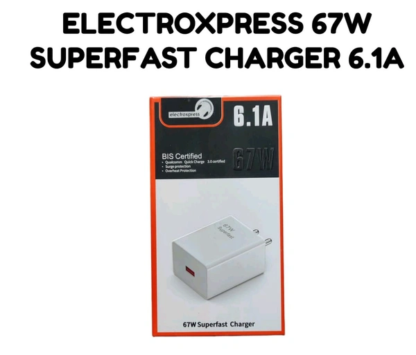 Electroxpress 67Watt Type C CHARGER - 1 Year Instant