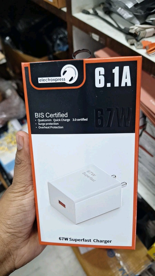 Electroxpress 67Watt Type C CHARGER - 1 Year Instant