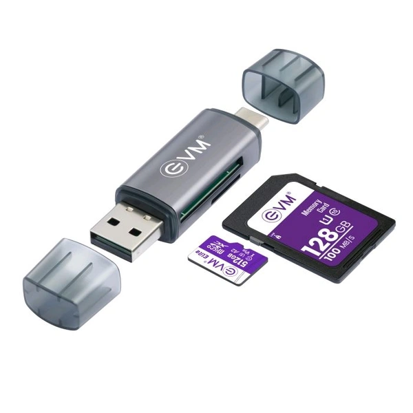 EVM 4 in 1 OTG Card Reader USB 2.0 + Type-C EVMACR+
 - 1 Year