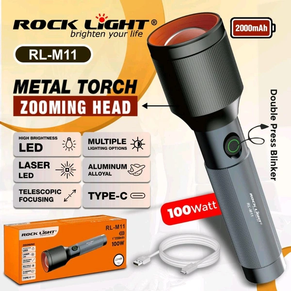 ROCKLIGHT M11 METAL TORCH Zooming Torch