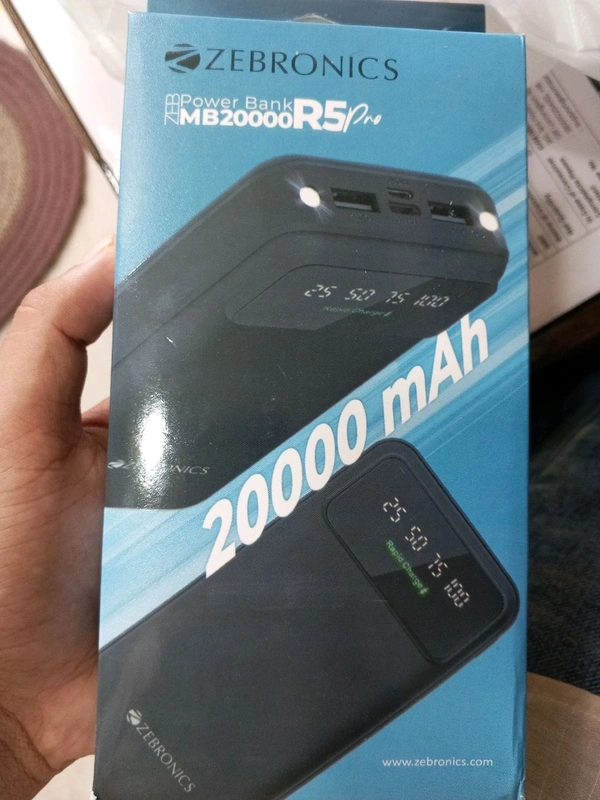 ZEBRONICS POWER BANK MB20000 R5 PRO - 1year