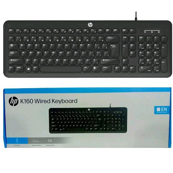 HEWLETT PACKARD (HP) hp K160 Wired Keyboard Plug-and-Play easy Set up USB. - 1 Years