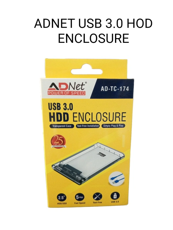 ADNET  USB 3.0 HDD ENCLOSURE AD-TC-174 - 1 Year