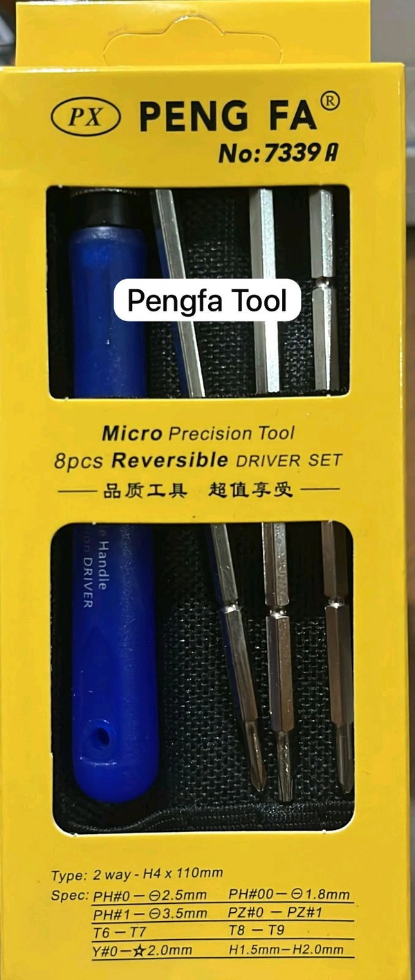 PENG FA 7339 R Micro Precision Tool 8pcs Reversible Driver Set