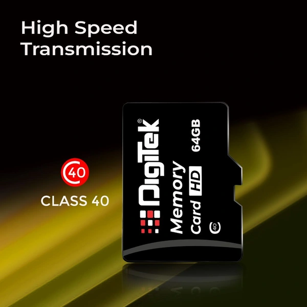 DIGTEK DIGITEK MICRO SDHC UHS -III MEMORY CARD 64 GB C40 - 1 YEAR