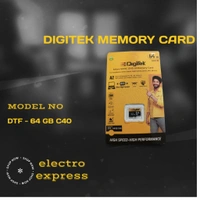 DIGTEK DIGITEK MICRO SDHC UHS -III MEMORY CARD 64 GB C40 - 1 YEAR
