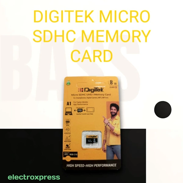 DIGITEK MICRO SDHC UHS MEMORY CARD 8 GB DTF 8 GB C10 - 1 Year
