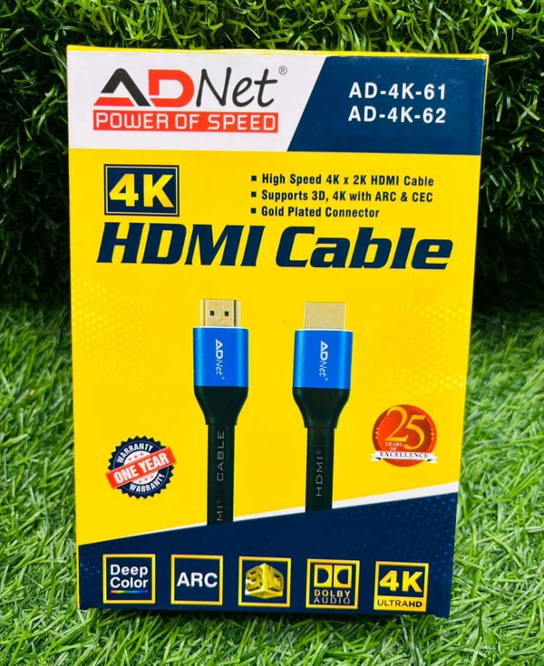ADNET 4K HDMI CABLE 5m  - 1 year
