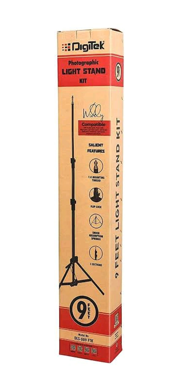 DIGITEK PHOTOGRAPHIC LIGHT STAND KIT 9 FEET DLS-009FTK