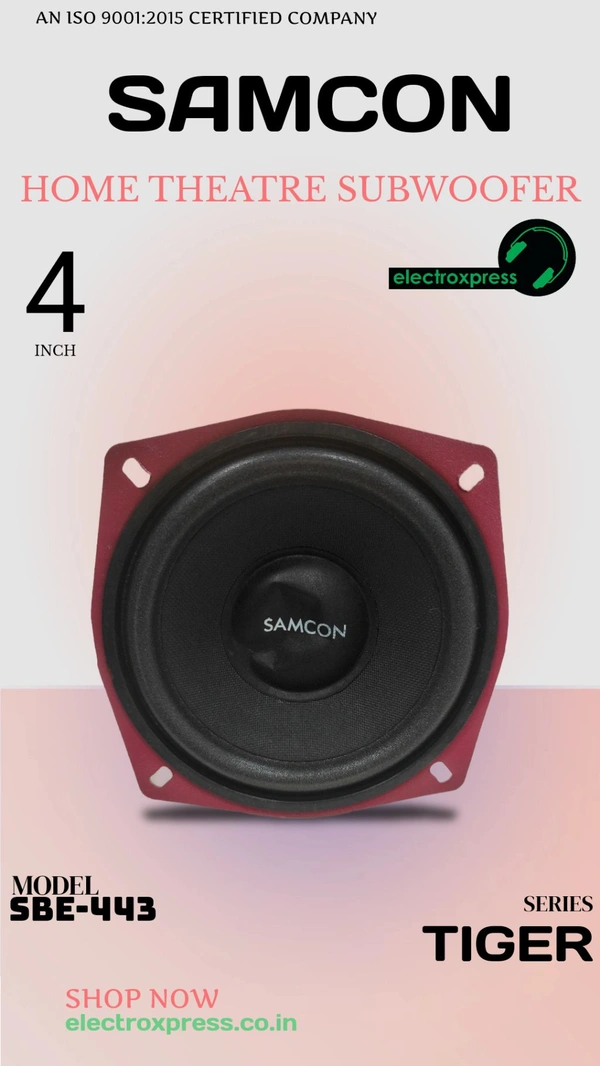 SAMCON HOME THEATRE SUBWOOFER 4 INCH MODEL SBE-443