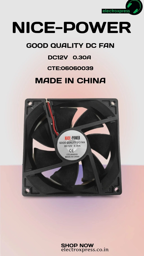 NICE POWER GOOD QUALITY DC FAN DC 12V 0.30A