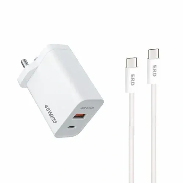 ERD TC-145 USB A+C CHARGER +C to C CABLE 