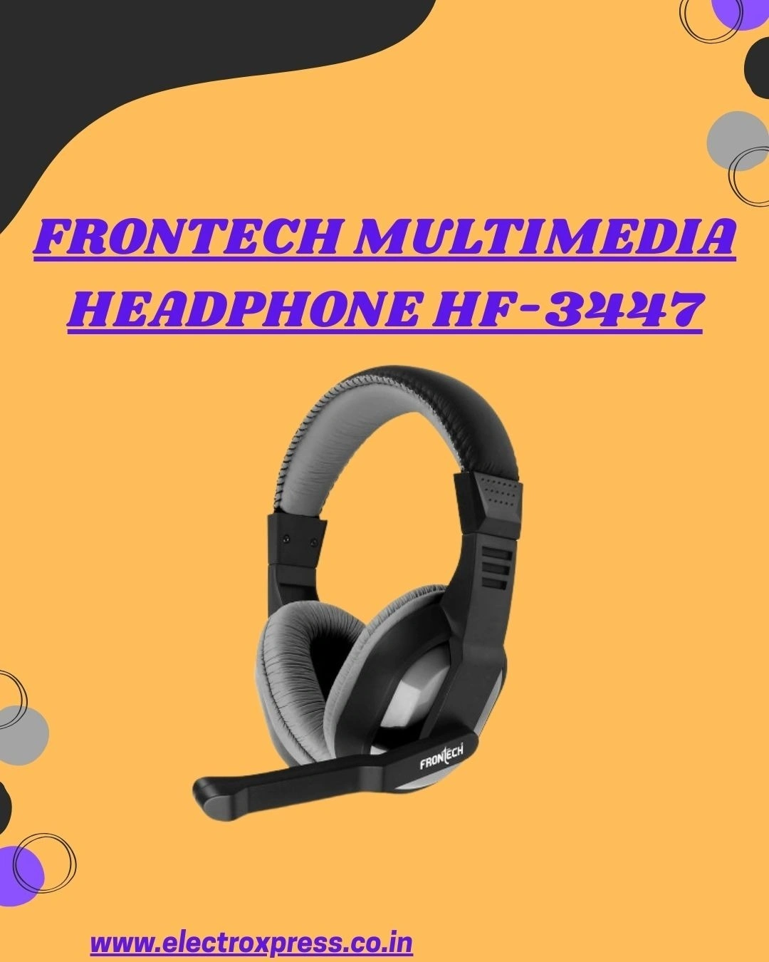 FRONTECH MULTIMEDIA HEADPHONE HF-3447