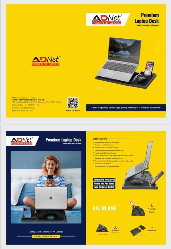 ADNET PREMIUM LAPTOP DESK - 1 YEAR WARRANTY