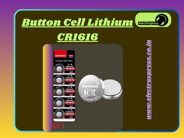 Button Cell Lithium CR1616 Pack of 5