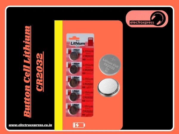 Button Cell Lithium CR2032 Pack of 5