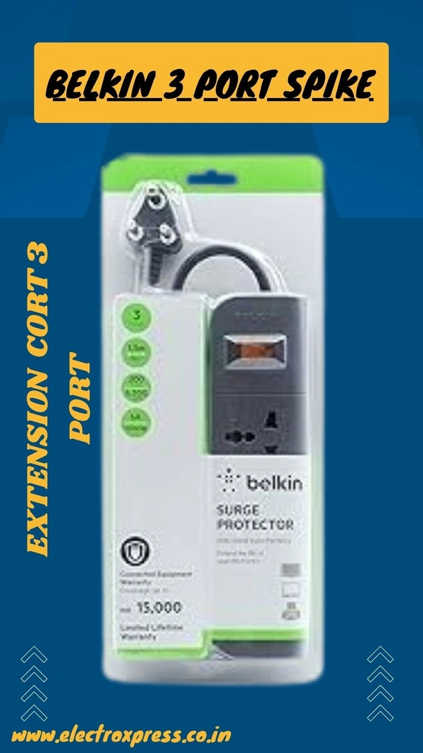 BELKIN 3 PORT SPIKE 1.5MTR