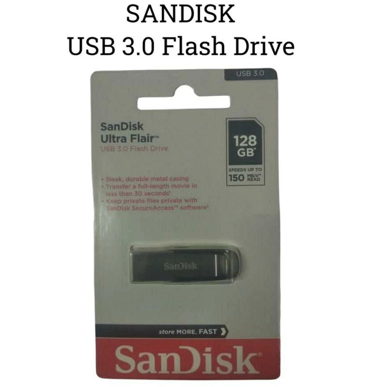 SANDISK Cruzer Blade USB Flash Drive 128 GB