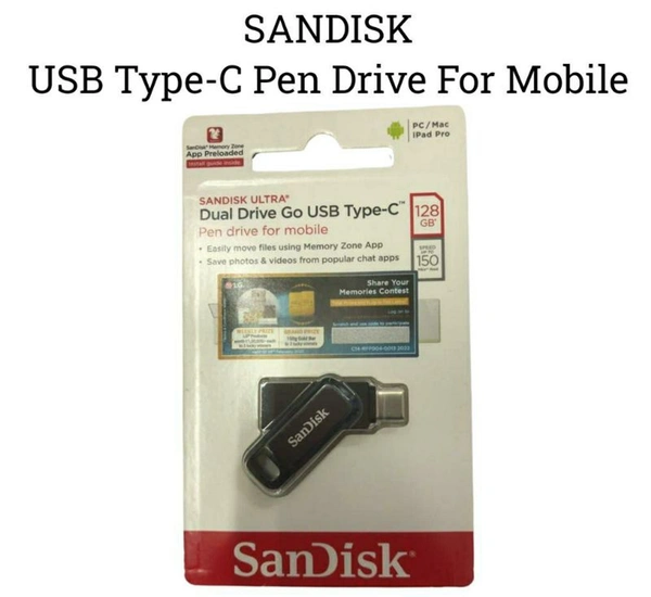 SANDISK Dual Drive Go USB Type-C Pen Drive For Mobile 128 GB