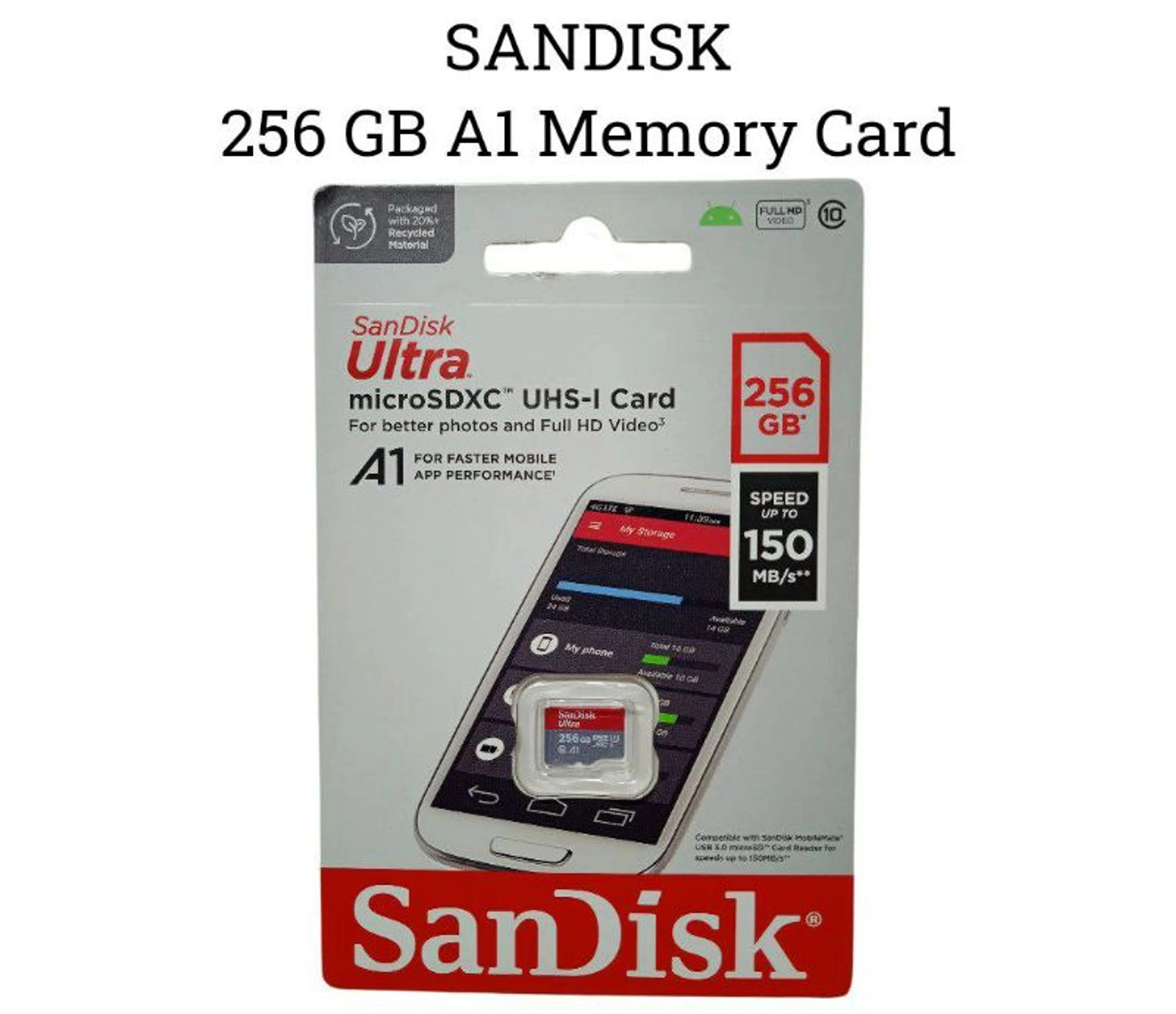 SANDISK Ultra microSDXC UHS-I A1 Memory Card 256 GB
