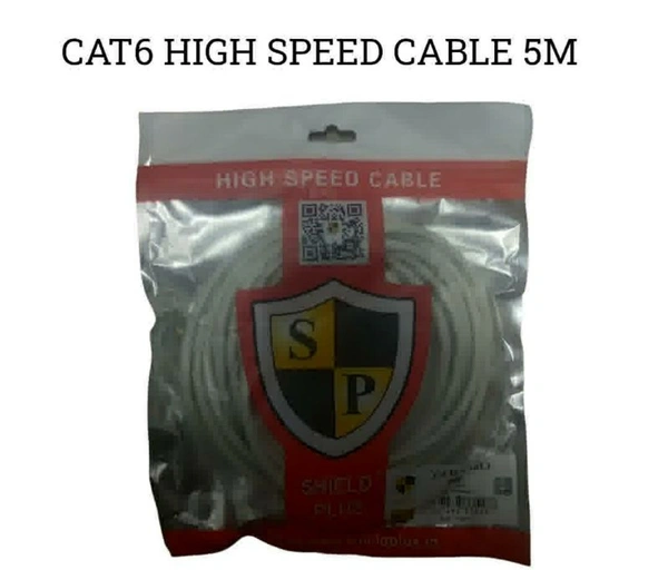 SHIELD PLUS CAT 6 HIGH SPEED CABLE 5M PACK OF 5