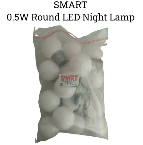 SMART  0.5W Round LED Night Lamp Pack of 15