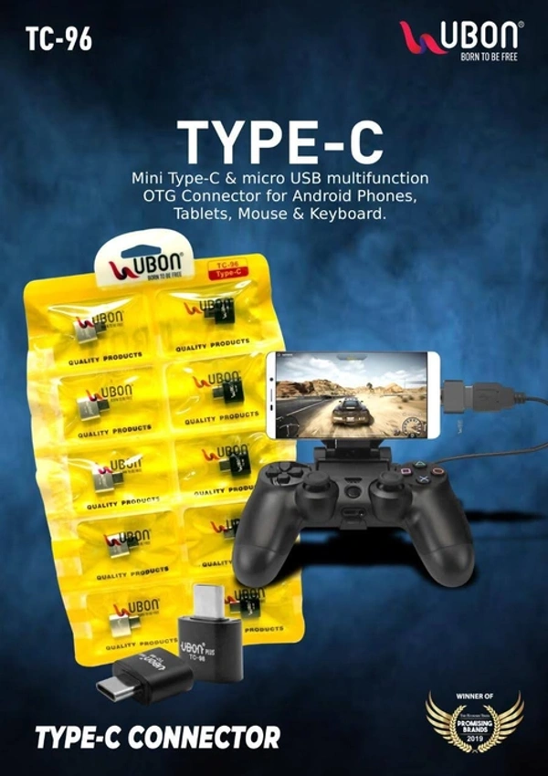 UBON OTG CONNECTOR TYPE C TC-96 Pack of 10