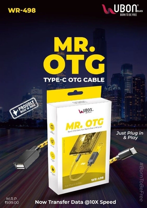 UBON OTG TYPE C WR-498 PACK OF 10PCS