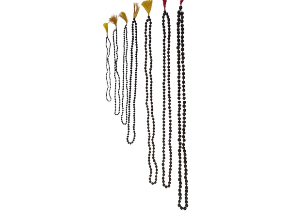 Natural Black Rudraksha Mala - 4.5 mm