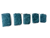 Premium Fabric Zipper Pouch Set (Set of 5 – Blue) - 25 Set